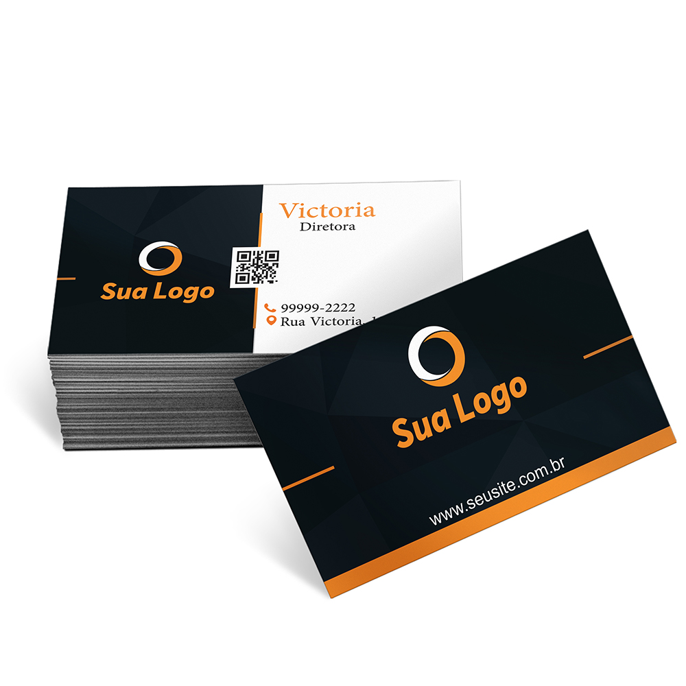 Cartões De Visita Couche Brilho 250G Tam – 9,1X5,1 – I 100 Un