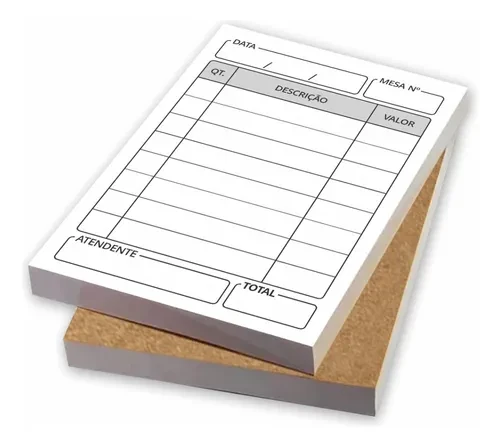 BLOCO DE COMANDAS - 7X10CM - 1 VIA - PAPEL AP 63G