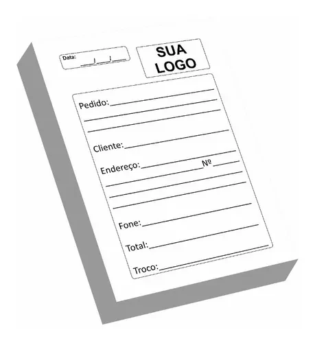 BLOCO DE COMANDAS - 7X10CM - 1 VIA - PAPEL AP 63G