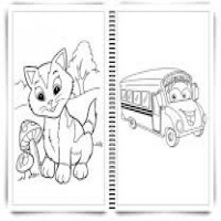  LIVRETO PARA COLORIR 24x12 cm | 1 Vinco | 2 Grampos | Impressão Offset (Chapada) | Incluso Arte (até 4 ajustes)